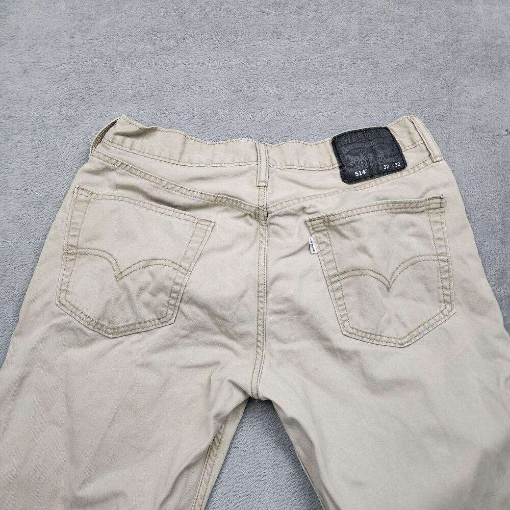 Levis Mens 32x32 Beige 514 Pants Straight Fit Casual Cotton Jeans Style - Picture 5 of 10